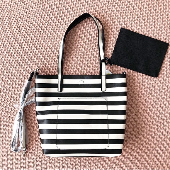 Brand new black and white striped bag - Picture 2 of 2
